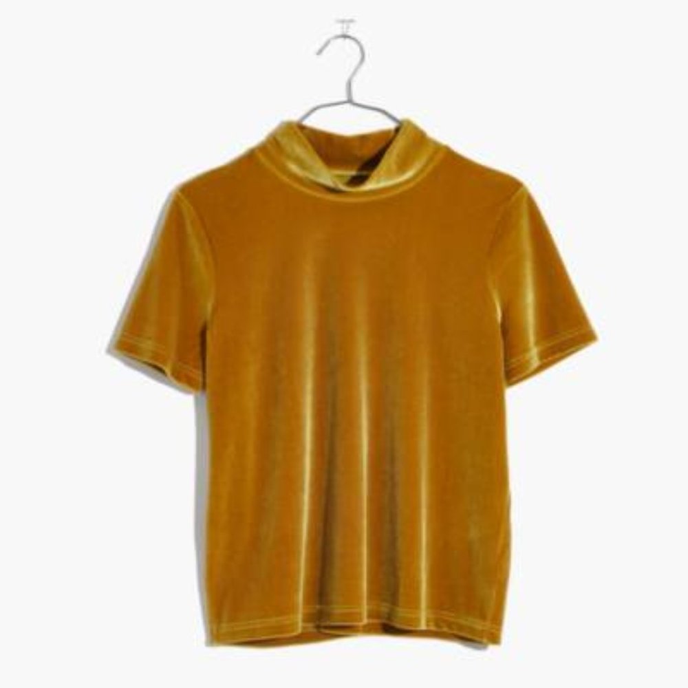 Madewell Velvet Mockneck Tee